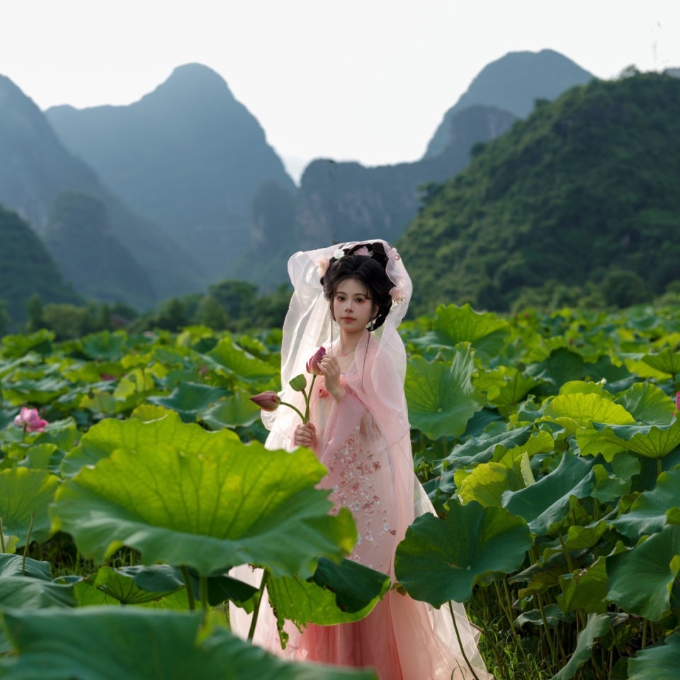 并蒂莲花开，好运莲莲……