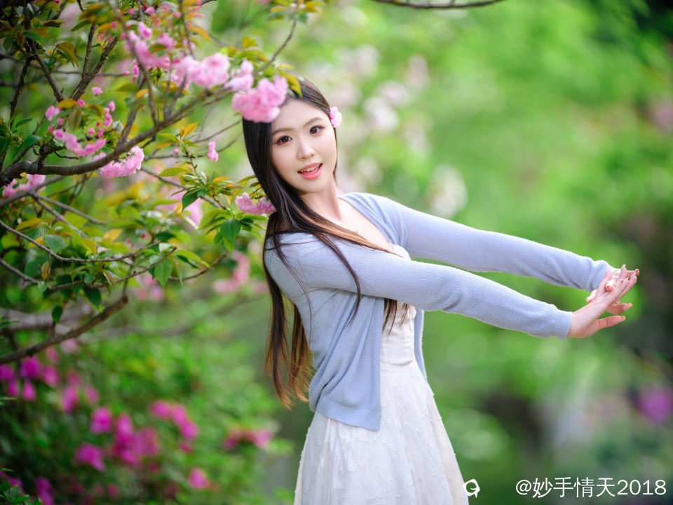 南溪山樱花人像