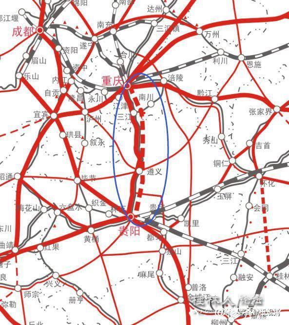 渝贵高铁示意图