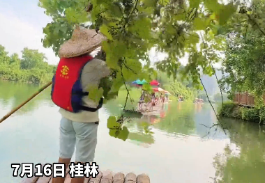 这个季节来桂林还有野果自助？桂林竹筏师傅热情摘果给游客品尝