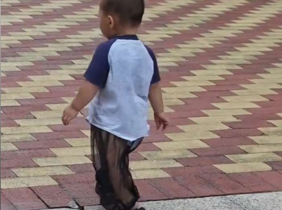 妈妈买的防蚊裤太超前：蚊子防没防住不知道，反正挺凉快的 蚊子：是郎给的诱惑