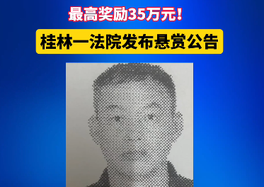 最高獎勵35萬元！桂林一法院發(fā)布懸賞公告