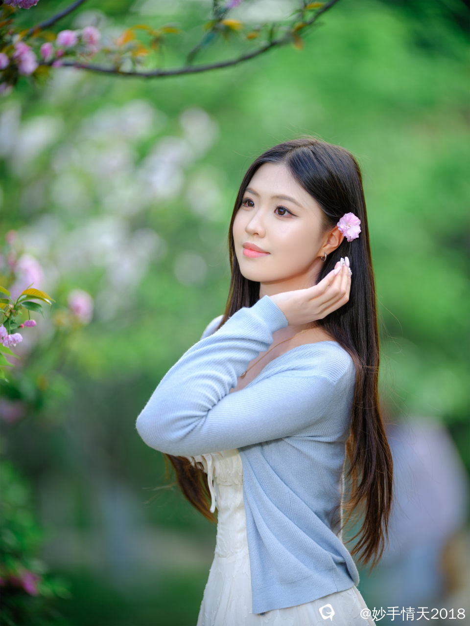 南溪山樱花人像