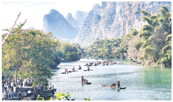 遇龙河漂流人气旺