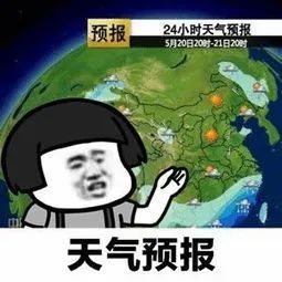抖音天气预报想你表情 蘑菇头天气预报gif表情包